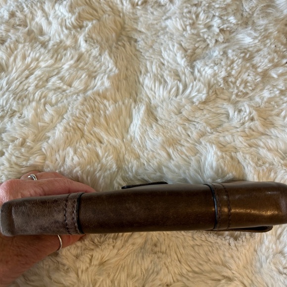 VTG FOSSIL BROWN LAMBS LEATHER WALLET - Picture 10 of 13